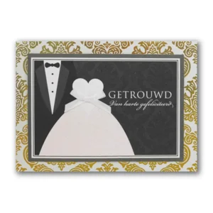 Kaart - Getrouwd - Glitter & Glamour - LLE.3027