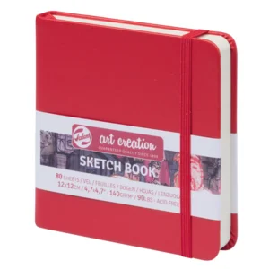 Schetsboek - Rood - 12x12cm - 140grams - Art Creation