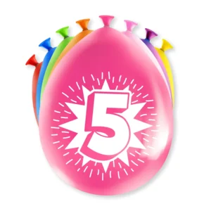 Ballonnen - 5 jaar - 30cm - 8st.