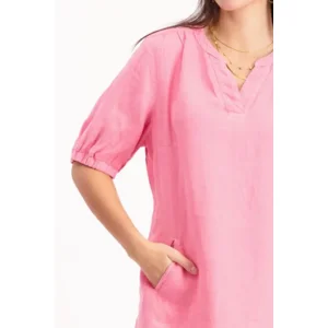Signe Nature Kleed: Linnen, Roze ( Signe.1303 )
