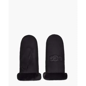 UGG Sheepskin Embroider Mitten Black Dameswanten