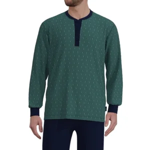 Gotzburg pyjama heren: Groen, katoen ( GOT.77 )