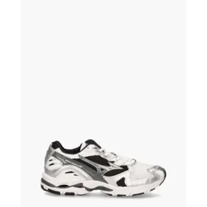 Mizuno Wave Rider Wit/Zwart/Zilver Herensneakers