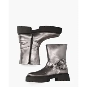 Steve Madden Garoche Zilver Dames Enkellaarsjes
