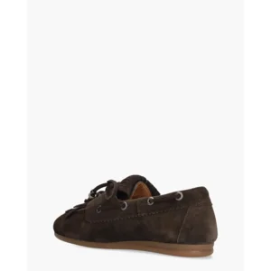 VIA VAI June Loua Donkerbruin Dames Veterschoenen