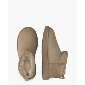 Ugg Classic Ultra Mini Taupe Dames Enkellaarsjes