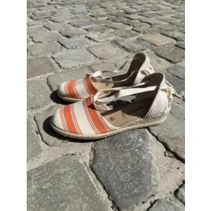 Melo Verde Beach Sandaal met Sleehak Oranje 41