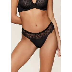 Lingadore Daily string in zwart en nude