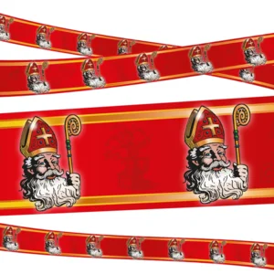 Decoratie banner Sinterklaas 610cm x 8 cm - Slinger Sinterklaas