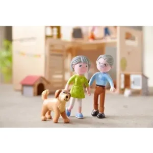 Poppenhuispoppetjes - Opa, oma & hond - Little friends