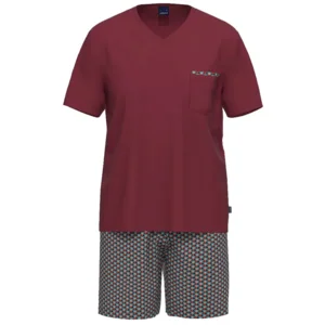 Ammann heren pyjama: Bordeau, short ( AMM.548 )