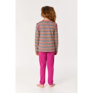 Woody meisjes pyjama multicolor gestreept