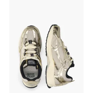 Mercer Amsterdam Re-Run Cracked Goud Damessneakers
