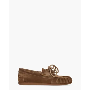 Posa Boat Loafer Wrinkle Bruin Dames Veterschoenen