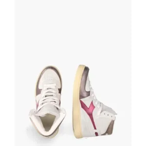 Diadora Heritage Mi Basket Metal Used Wit/Roze Damessneakers
