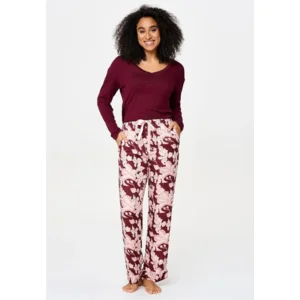 Lingadore Port Desire Nights pyjama in bordeaux