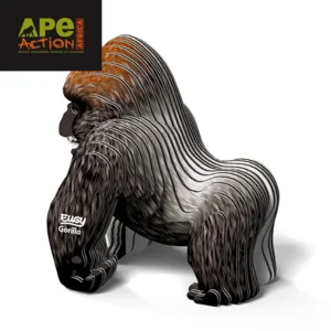 Bouwpakket - Eugy 3D - Wild dier - Gorilla - 32st. - 6x4,4x6,5cm - Karton - 6+