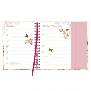 Spiraal agenda - 2026 - Janneke Brinkman - Orchidee - 11x15.5cm