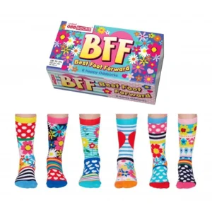 Odd Socks Meisjes Sokken BFF Multipack Mistmatched 30-38 Cadeaudoos