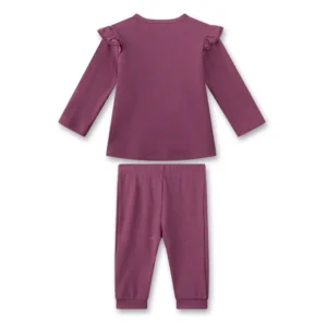 Sanetta Pyjama Meisjes: Paars, Klaver, ( SAN.128 )