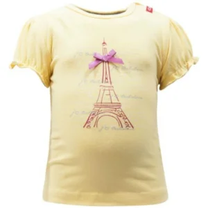 Beebielove Babykleding Gele Meisjes Tshirt Eifeltoren