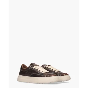 Nubikk Caldera Tora Bruin Craquelé Damessneakers