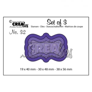 Crealies - Set of 3 labels 32