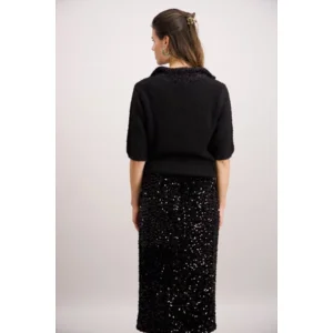 Signe Nature Pull: korte mouw, glitter kol ( Signe.1332 )