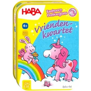 Spel - Eenhoorn flonkerglans - Vriendenkwartet - In blikje
