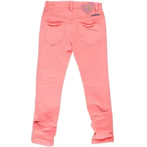 fluo peach pink jeans