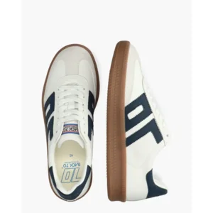 Back 70 Double Cloud V26-02 Wit/Donkerblauw Herensneakers