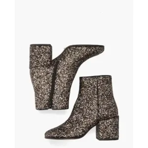 Nubikk Gigi Roma Glitter Zwart/Goud/Zilver Dames Enkelboots
