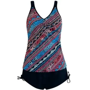 Sunmarin Tankini: multicolor ( Shortmodel ) ( tot maat 50 ) ( Sunf.86 )