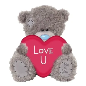 Knuffel - Beer - Love u - Hart - 24cm