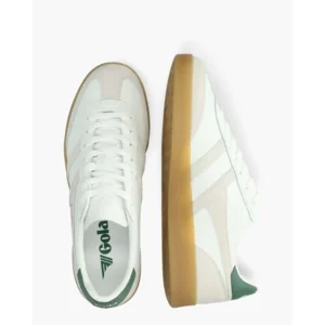 Gola Viper Leather Wit/Groen Herensneakers