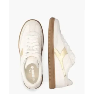 Diadora Heritage Trainer Dore Wit/Goud Damessneakers