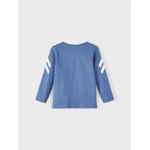 Name it Jongens Kinderkleding Blauwe Tshirts Playmobile Lange Mouwen Dohn Bijou Blue