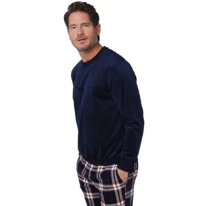 Pastunette pyjama heren: fleece, donker blauw ( PAS.130 )