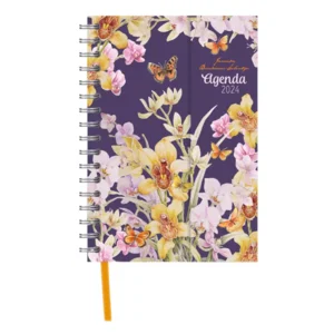 Spiraal agenda - 2024 - Janneke Brinkman - Orchidee - 11x15.5cm