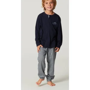 Happy People Pyjama Jongens: Blauw, carree broek ( HAP.69 )