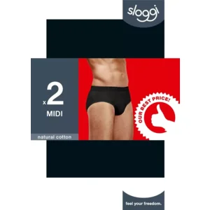 Sloggi Men 24/7 Midi 2P - 10163131 – Black