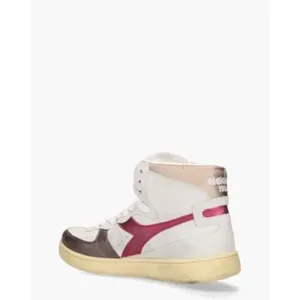 Diadora Heritage Mi Basket Metal Used Wit/Roze Damessneakers