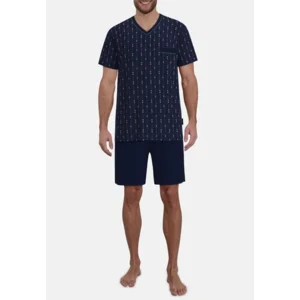 Gotzburg heren pyjama: Blauw, short / korte mouw ( CEC.59 )
