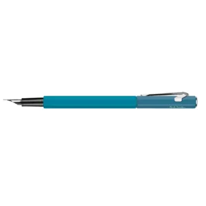 Caran d'Ache 849 Paul Schmidt cyaan/steel vulpen Fijn