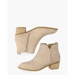 Di Lauro Wienie Beige Dames Enkelboots