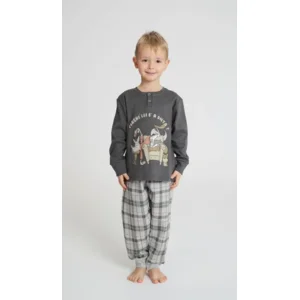 in de tussentijd Previs site Vervreemding Happy People Jongens pyjama: Antraciet, opdruk eens ( HAP.101 14 jaar -  Kinderpyjama's - Shopa