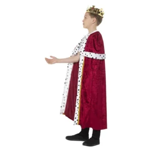Kostuum - Koning - Met staf & kroon - mt.116/140