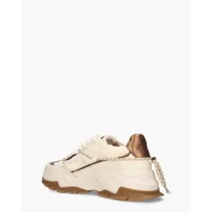 DWRS Label Bonney Teddy Beige/Brons Damessneaker