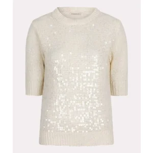 Esqualo Sweater: korte mouw, Pailletten, Champagne ( ESQ.313 )