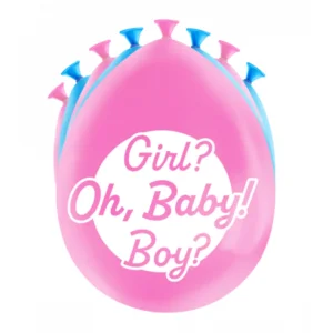 Ballonnen - Boy? Girl? Oh, baby! - Gender reveal - 30cm - 8st.